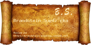Brandstein Sugárka névjegykártya